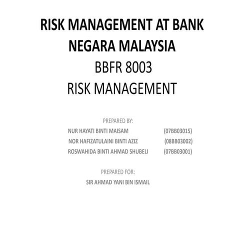 Risk management at bank negara malaysia slide