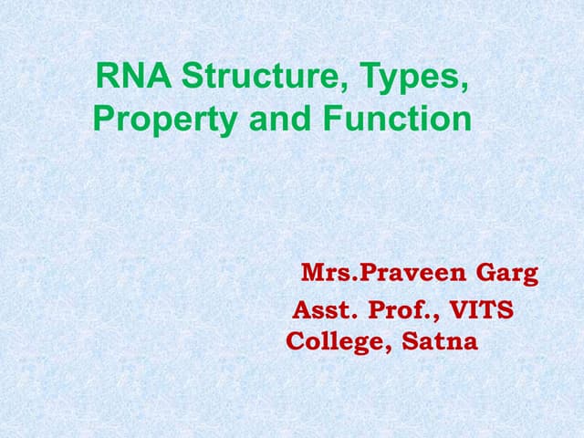 Rna structure