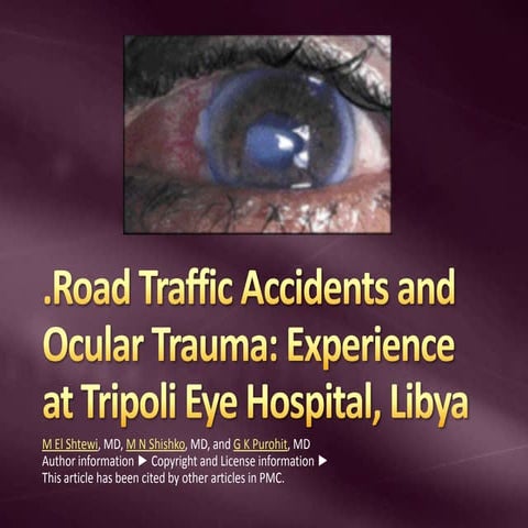 Road traffic accidents and ocular trauma