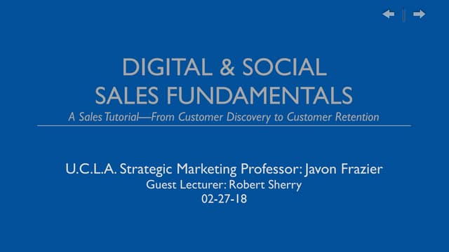 Robert Sherry : Digital Media Sales Fundamentals 2-27-18