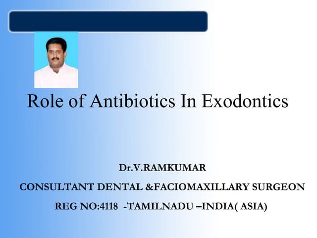 Role of antibiotic 1