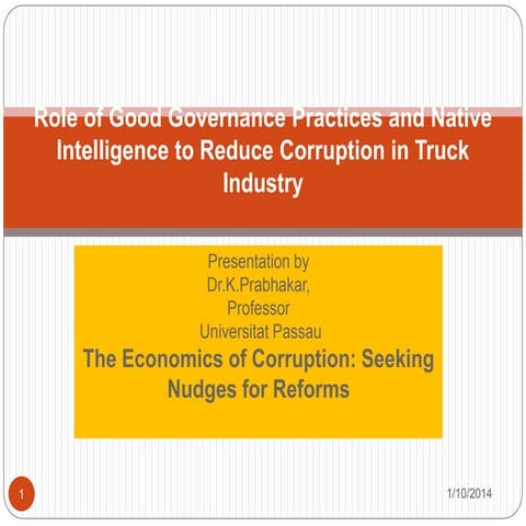 Role of Good Governance Practices 