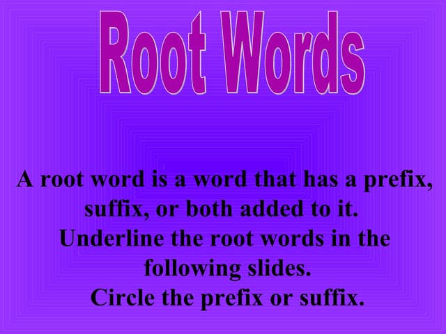 Root Words 