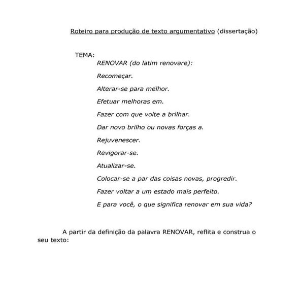 Roteiro para produção de texto dissertativo_Renovar