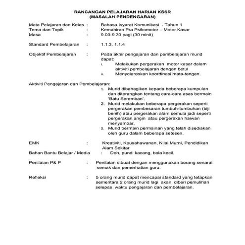 Rph masalah pendengaran