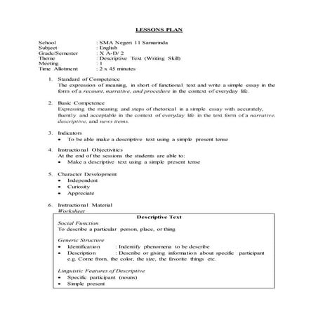 Lesson Plan Senior High School 1