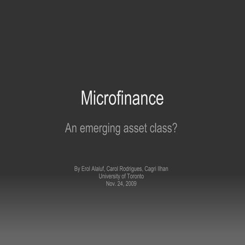 Presentation on Microfinance
