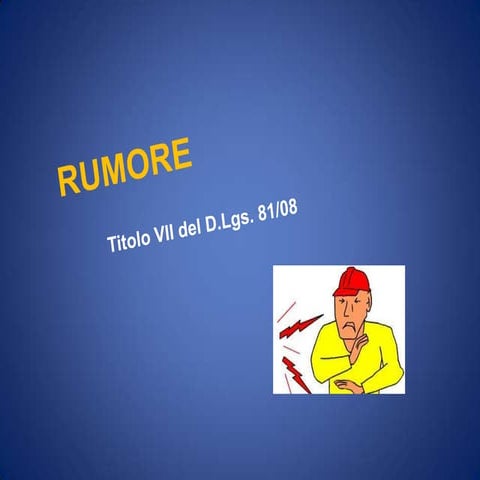 Rischio Rumore