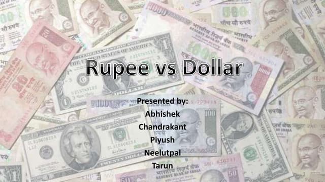 Rupee vs dollar