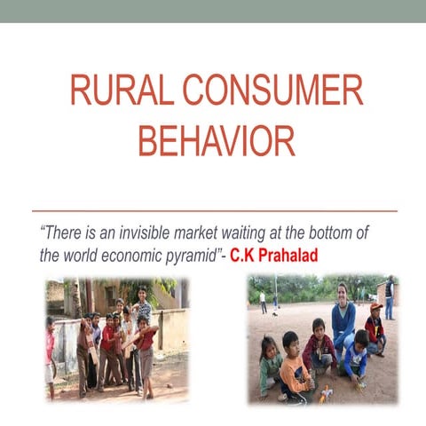 Rural consumer behavior