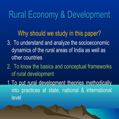 RURAL  Economy