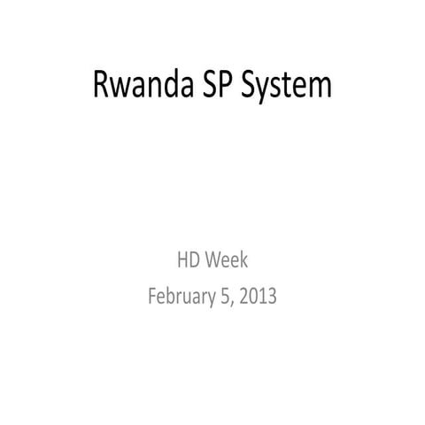Social Protection System in Rwanda