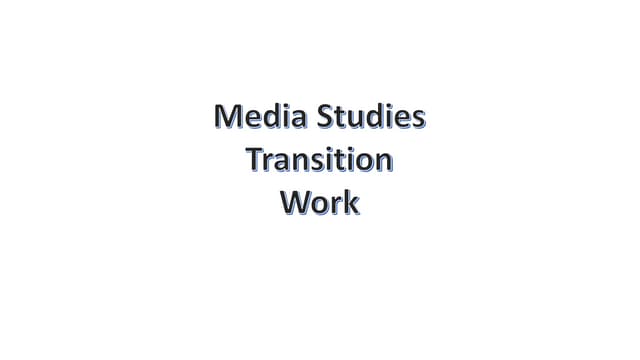 Ryans media studies presentation