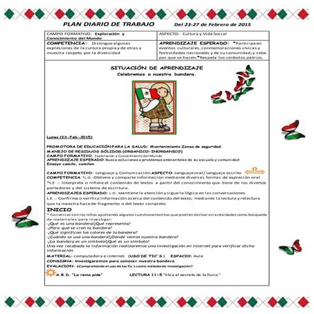 S.d. celebrando a nuestra bandera