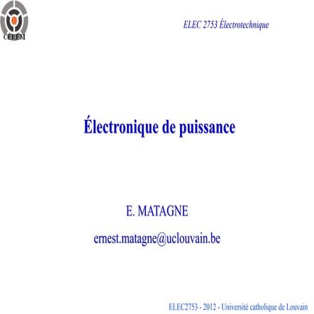 ÉLECTRONIQUE DE PUISSANCE.PPT