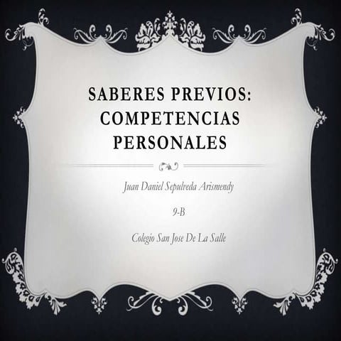 Saberes previos