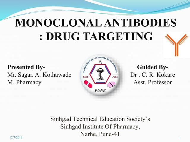 Monoclonal antibody as targeting drug delivery system