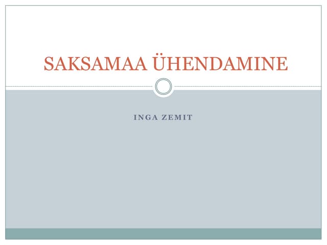 Saksamaa ühendamine