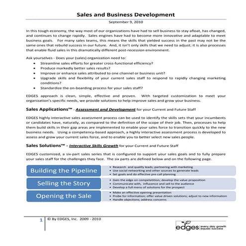Sales And Business Development Final 9.9.10