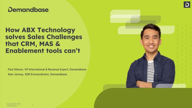 How ABX solves the Sales Challenges CRM, MAS and Sales Enablement Tools can’t