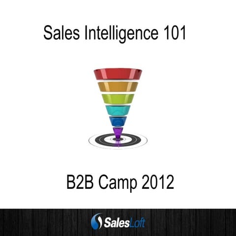Sales Intelligence - Bringing your CRM Data to Life