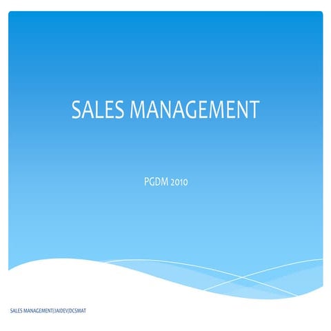 Sales management