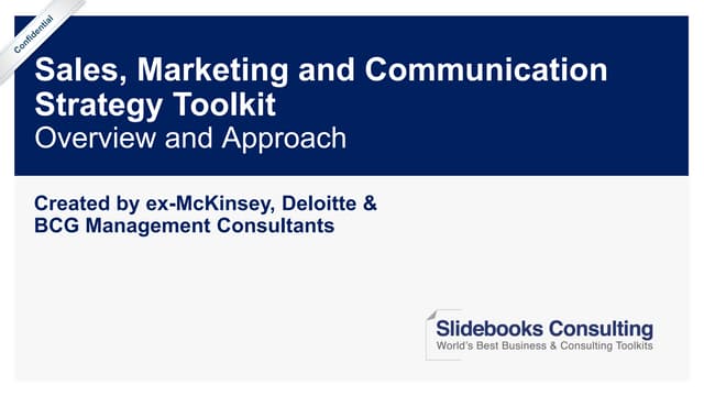 Sales, Marketing and Communication Strategy Toolkit 