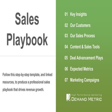 Sales Playbook Template