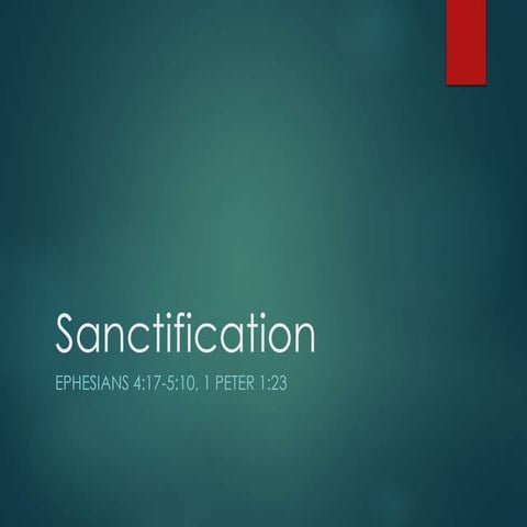 Sanctification