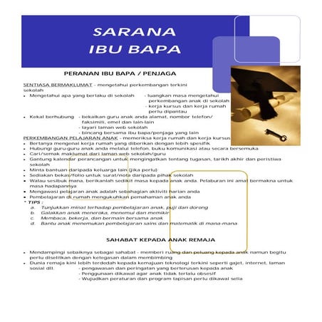 Sarana Ibu Bapa & Sekolah