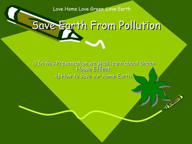 Save earth from pollution