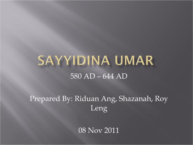 Sayyidina 'Umar ibn Khattab