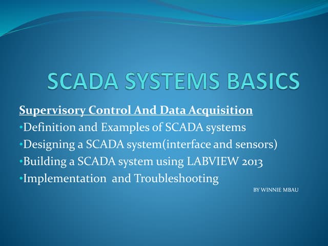 Scada systems basics winnie mbau