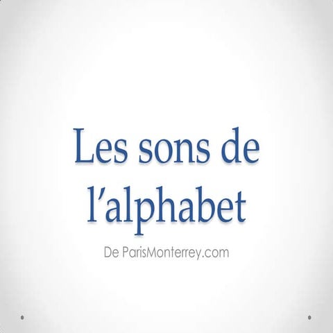 FLE - Sons Alphabet
