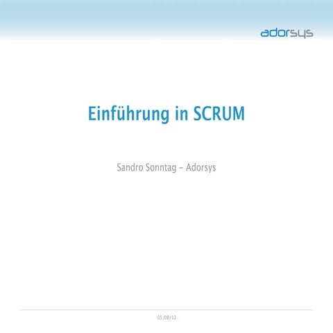 Einführung in SCRUM