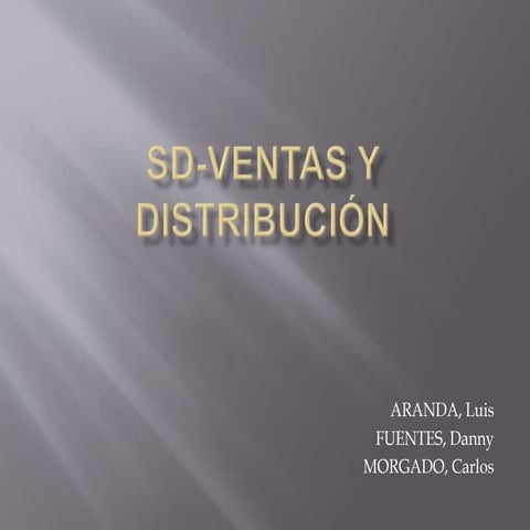 Sd ventas y distribución (sap)