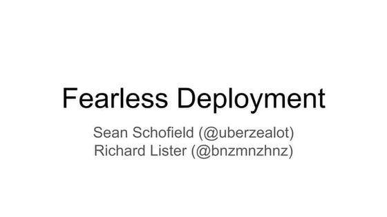 Sean schofield & Richard Lister, Spree Commerce_ Fearless deployment @ Open C...