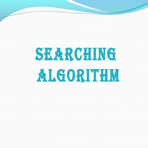 Searching algorithms