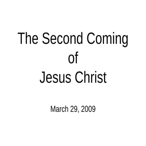 Second Coming of Jesus Christ (LDS)