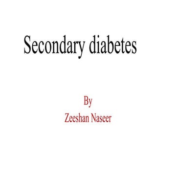 Secondary diabetes