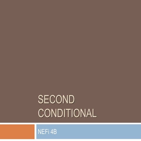 Second conditional