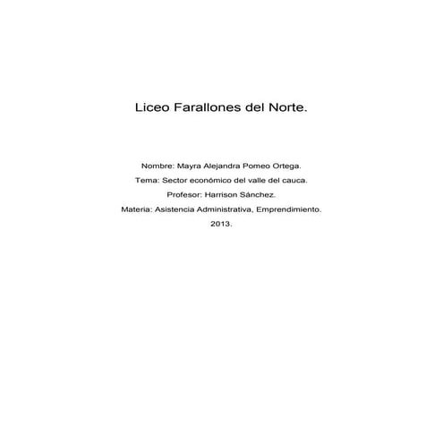 Sector conomico del valle