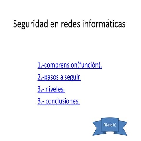 Seguridad en redes informáticas