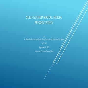 Self guided social presentation - team 5