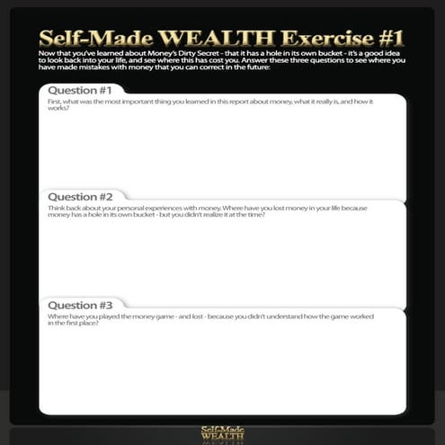 Self made wealth exercise 1