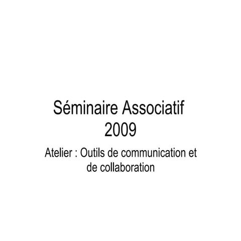 Seminaire Associatif