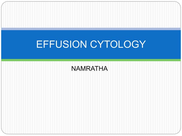 Effusion cytology - Diagnosis.
