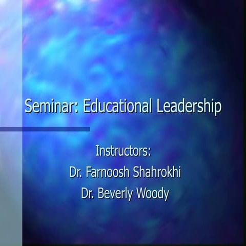 Seminar Educational Leadership