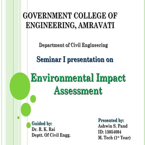 Seminar on Environmental Impact Assessment