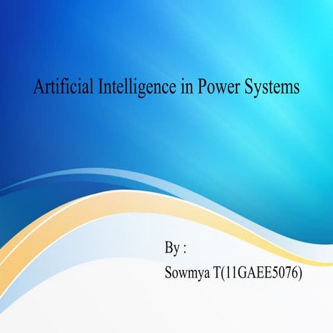 Artificial Intelligence in Power Systems